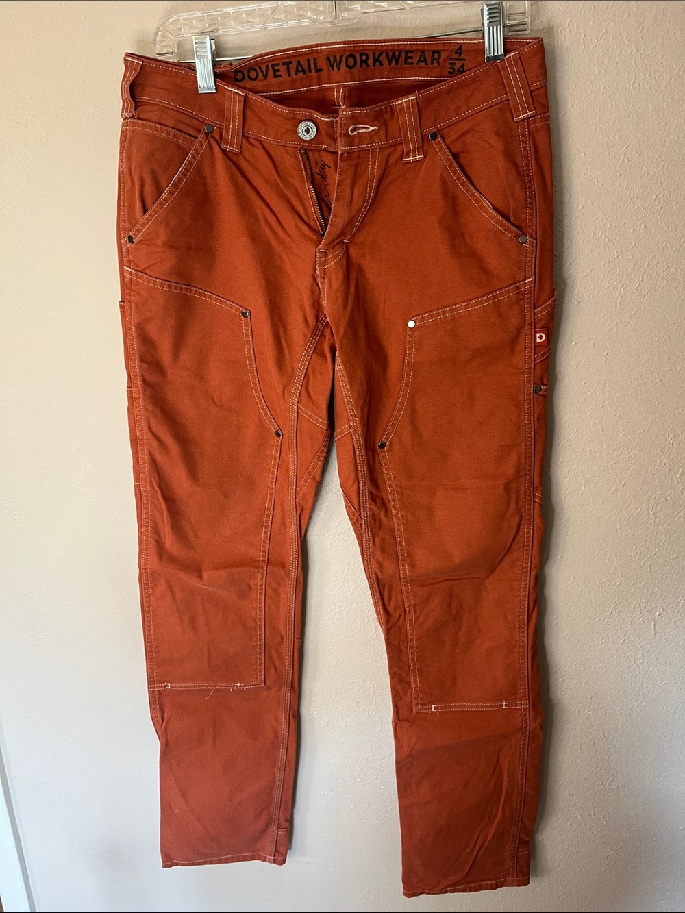 Women’s Dovetail Workwear Rust Orange Utility Pants